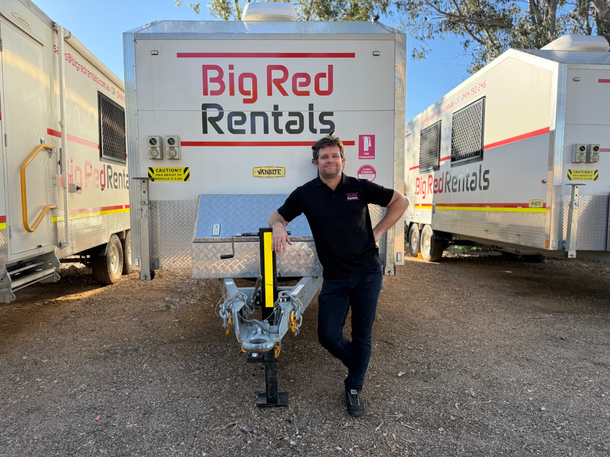 Big Red Rentals mobile site van fleet